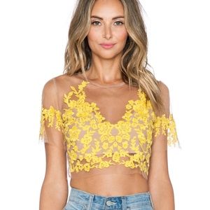 For Love and Lemons Luau Crop Top